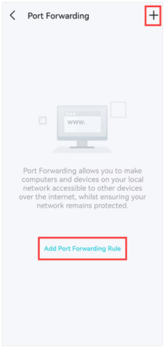 Go into Port Forwarding Tab