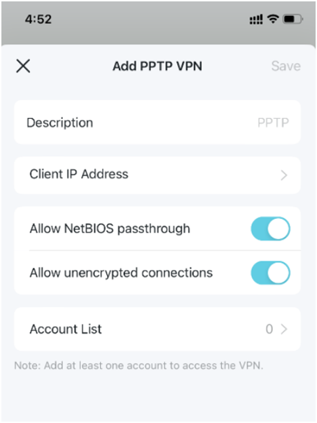 Setting Up PPTP VPN